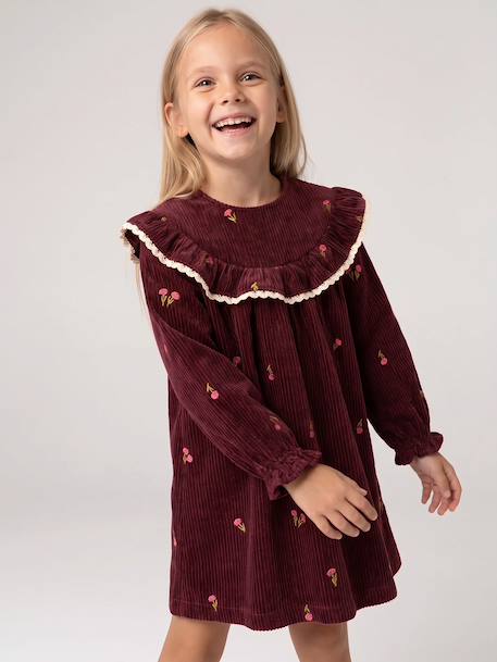 Robe fille manches longues prune 7 - vertbaudet enfant 
