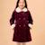 Manteau bordeaux fille en velours et fausse fourrure  anoushka Bordeaux 1 - vertbaudet enfant 