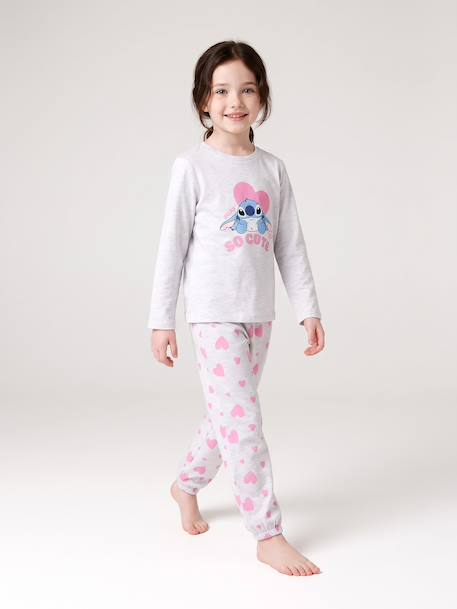 Pyjama Lilo et Stitch fille gris chiné 1 - vertbaudet enfant 