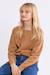 Pull duveteux col rond Camel+Jaune+Noir 1 - vertbaudet enfant 