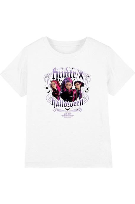 T-shirt halloween en coton peigné de qualité supérieure huntrix Blanc 1 - vertbaudet enfant 