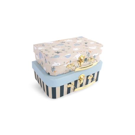 Valises en carton Bleu+Rose 1 - vertbaudet enfant 