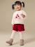 Ensemble Noël bébé fille sweat short collants rouge 1 - vertbaudet enfant 