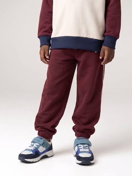 Pantalon de jogging garçon bordeaux+gris ardoise 1 - vertbaudet enfant 