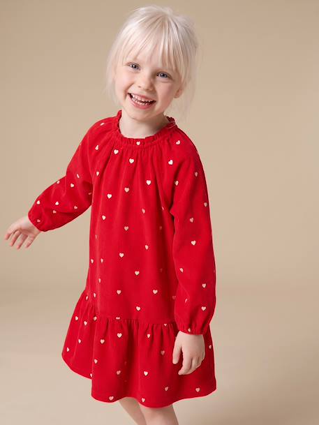 Robe enfant fille manches longues rouge 9 - vertbaudet enfant 
