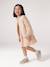 Robe courte fille manches longues cannelle+écru 5 - vertbaudet enfant 