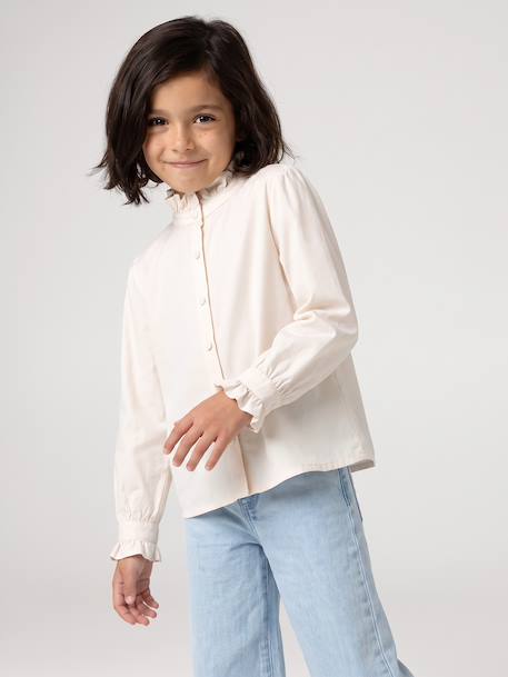 Chemisier manches longues enfant fille écru 2 - vertbaudet enfant 