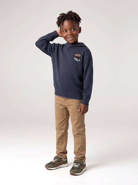Pull à capuche garçon bleu chiné 7 - vertbaudet enfant 