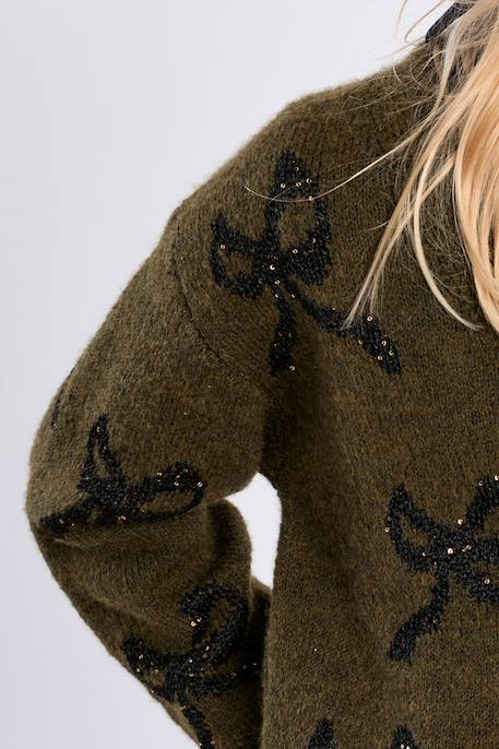 Cardigan à nœuds boutonnés Beige+Khaki 9 - vertbaudet enfant 