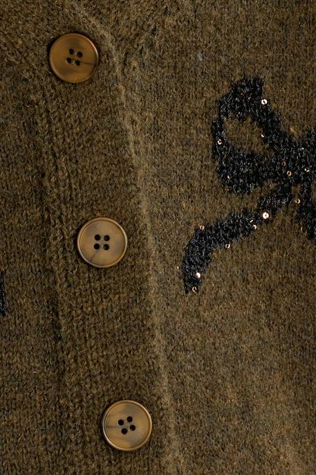 Cardigan à nœuds boutonnés Beige+Khaki 7 - vertbaudet enfant 