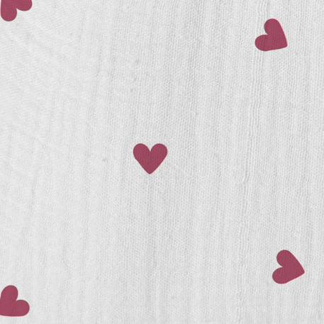 Parure de lit imprimée en gaze de coton, coeur Blanc 5 - vertbaudet enfant 