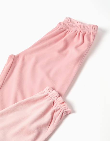 Pyjama en velours avec imprimé stitch Beige clair 4 - vertbaudet enfant 
