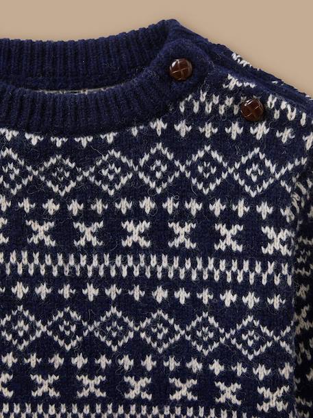 Pull jacquard en laine bébé Marine 2 - vertbaudet enfant 