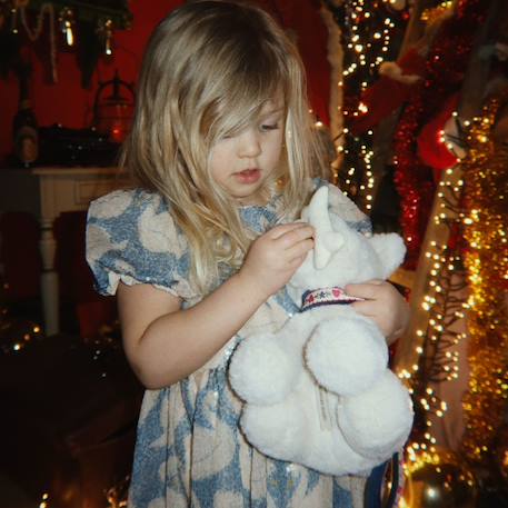 Peluche chien Blanc, bleu, rouge 5 - vertbaudet enfant 