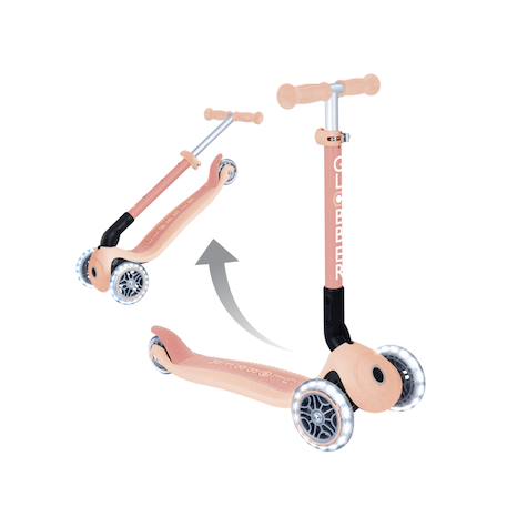 Trottinette 3 roues junior foldable lights essential Beige coconut+Bleu ciel+Pêche+Rose berry+Vert pistache 14 - vertbaudet enfant 