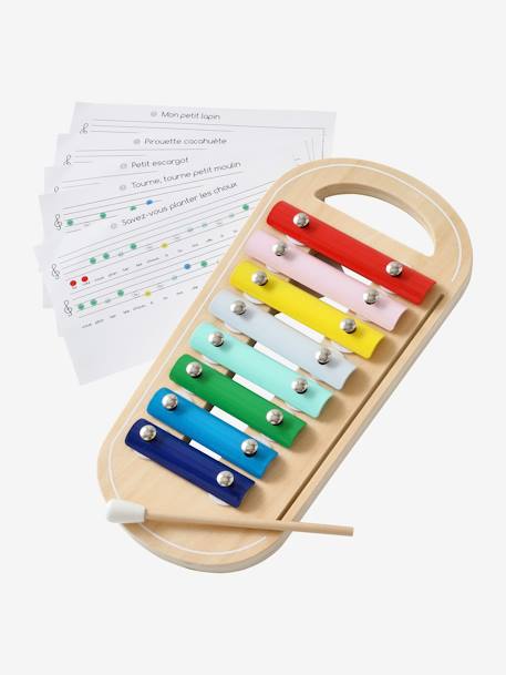 Xylophone avec partitions en bois FSC® multicolore 1 - vertbaudet enfant 