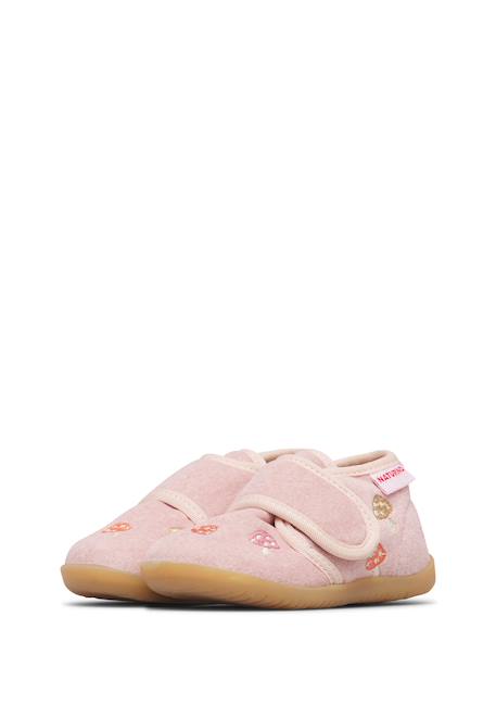 Chaussons bébé en tissu eduns Gris+Rose 10 - vertbaudet enfant 