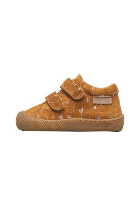 Chaussures barefoot bébé fille en cuir et daim amur à scratch Magnolia-platine+Marron clair-platine 8 - vertbaudet enfant 