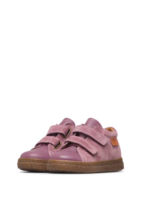 Baskets enfant en cuir et daim albus à scratch Violet 5 - vertbaudet enfant 