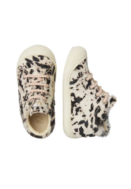 Chaussures premiers pas bébé fille en daim cocoon Blanc-rose 4 - vertbaudet enfant 