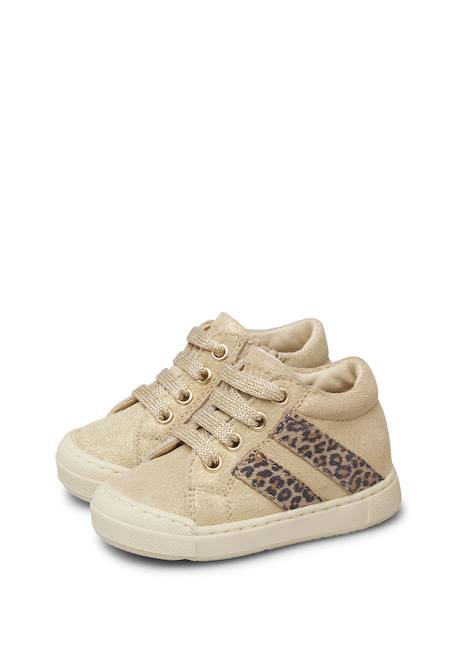 Baskets bébé fille en daim gazer à zip Platine-marron 5 - vertbaudet enfant 