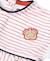Ensemble robe + bas 100% coton bébé fille Fond naturel raye terracotta 3 - vertbaudet enfant 