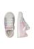 Baskets bébé fille en daim et tissu pailleté pinn à zip Blanc-argenté-rose 4 - vertbaudet enfant 