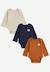 Lot de 3 bodies bébé manches longues Marron 1 - vertbaudet enfant 