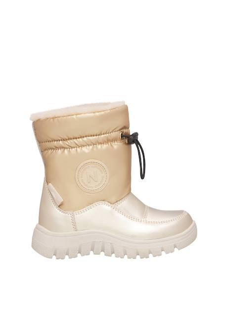 Bottes bébé fille en daim et tissu technique varna 2, imperméables Platine 1 - vertbaudet enfant 