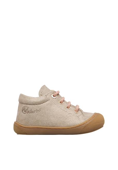Chaussures premiers pas bébé fille en daim cocoon Platine-rose 1 - vertbaudet enfant 