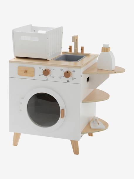 Machine à laver et à repasser en bois FSC® blanc 12 - vertbaudet enfant 