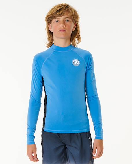 T-shirt anti-uv icons à manches longues garçon Gomme bleue+Noir 1 - vertbaudet enfant 
