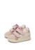 Baskets enfant en cuir et daim kiner à scratch Blanc crème-rose poudré+Blanc-bleu clair-vert 5 - vertbaudet enfant 