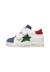 Baskets bébé en cuir et daim sasha à scratch Blanc-bleu clair+Blanc-rose 3 - vertbaudet enfant 