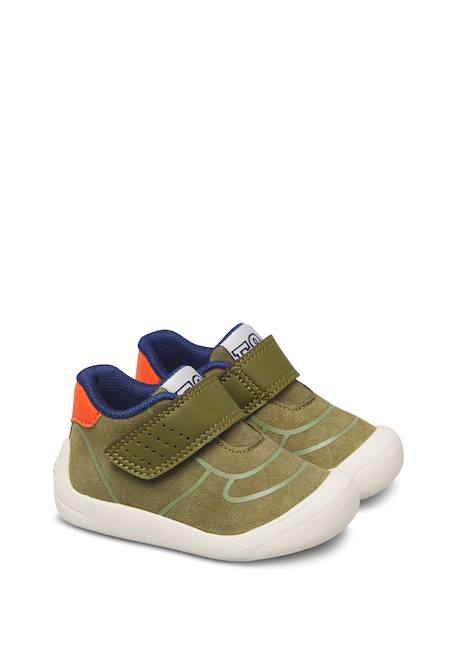 Chaussures premiers pas bébé en simili cuir free 2 à scratch Bleu-citrouille+Fuchsia-blanc+Kaki-orange+Lilas-rose+Rose poudré-blanc 12 - vertbaudet enfant 