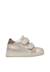Baskets bébé fille en cuir et daim kiner à scratch Platine-beige 1 - vertbaudet enfant 