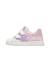 Baskets fille en daim et tissu pailleté pinn à scratch Blanc-argenté 3 - vertbaudet enfant 