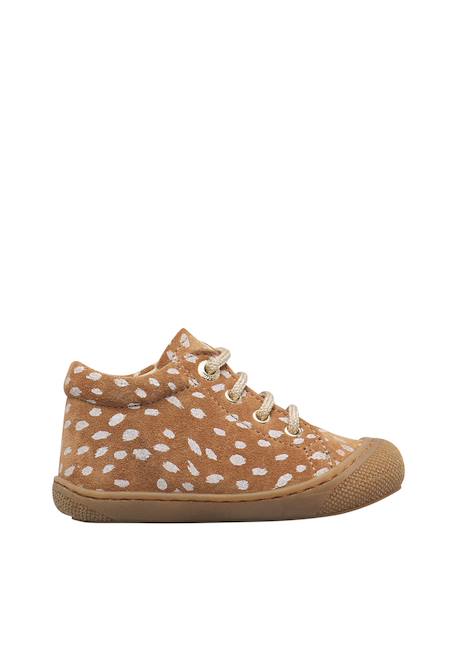 Chaussures premiers pas bébé fille en daim cocoon Marron foncé-platine+Marron-platine+Noir-platine+Sable-platine 6 - vertbaudet enfant 