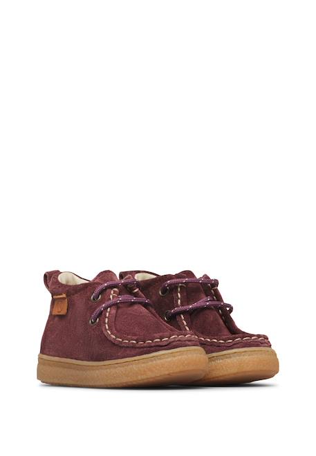 Bottines enfant en daim kasden Violet-marron 2 - vertbaudet enfant 