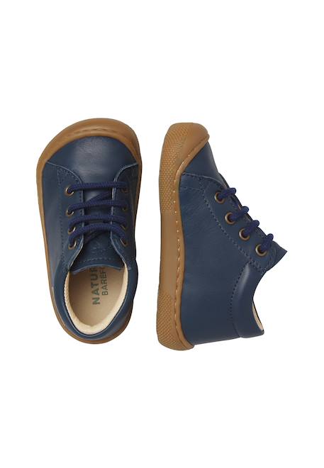 Chaussures barefoot garçon en cuir amur Gris tourterelle+Marine 9 - vertbaudet enfant 