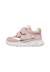 Baskets bébé fille en cuir et tissu amantea 2 à scratch Rose-platine 3 - vertbaudet enfant 