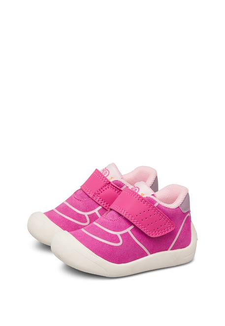 Chaussures premiers pas bébé en simili cuir free 2 à scratch Bleu-citrouille+Fuchsia-blanc+Kaki-orange+Lilas-rose+Rose poudré-blanc 10 - vertbaudet enfant 