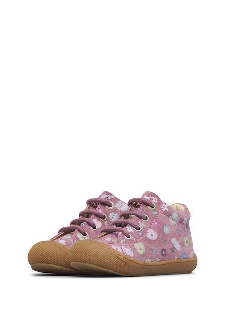 Chaussures premiers pas bébé fille en daim cocoon Gris foncé-violet+Magnolia-rose+Rose-rose clair 10 - vertbaudet enfant 