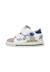 Baskets bébé garçon en cuir et daim jalip à scratch Blanc-gris+Blanc-vert 3 - vertbaudet enfant 