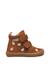 Bottines barefoot bébé fille en daim wigghi à scratch, broderies papillons Marron-rose 1 - vertbaudet enfant 