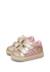 Baskets bébé fille en cuir et tissu truby à scratch Rose-platine 5 - vertbaudet enfant 