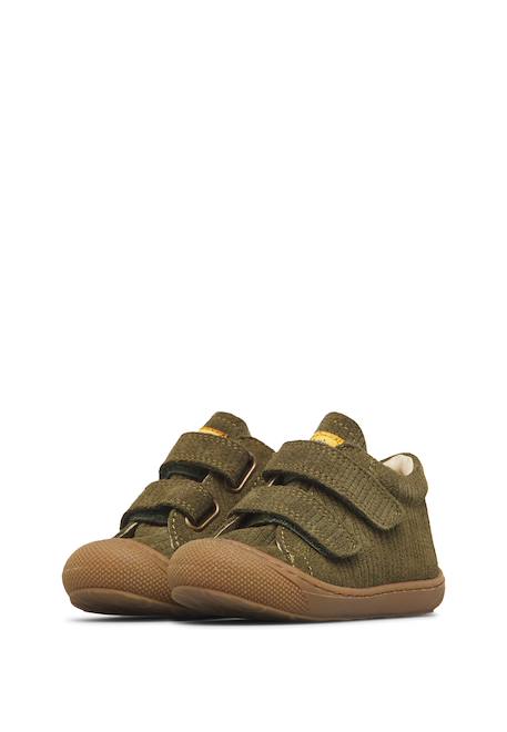 Chaussures premiers pas bébé garçon en daim cocoon à scratch Kaki-marron+Marron-cognac 5 - vertbaudet enfant 