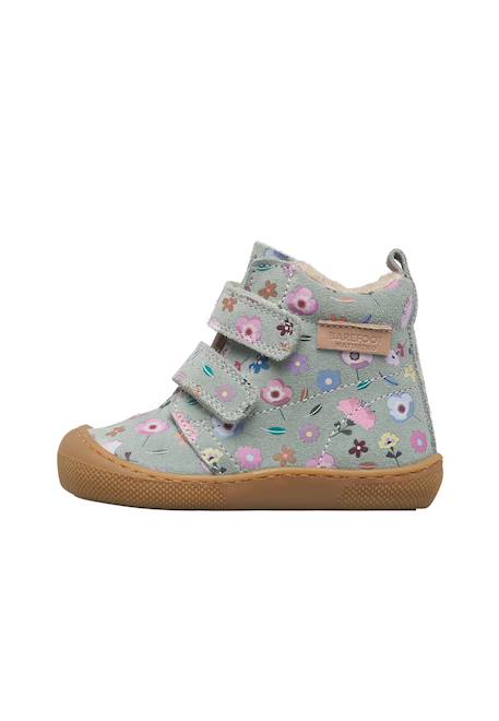 Bottes barefoot bébé fille en daim wigghi à scratch Rose-magnolia+Sauge-rose 8 - vertbaudet enfant 