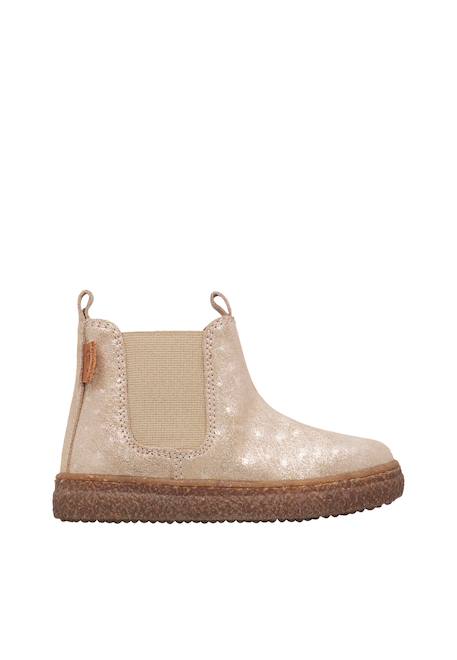 Bottines bébé fille en daim figus Platine-marron 1 - vertbaudet enfant 