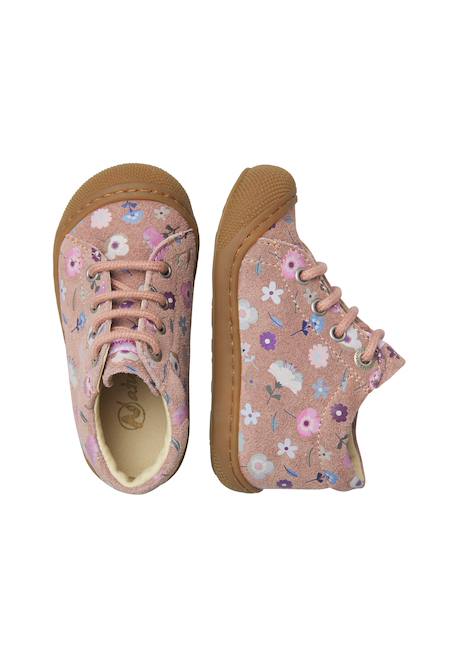 Chaussures premiers pas bébé fille en daim cocoon Gris foncé-violet+Magnolia-rose+Rose-rose clair 14 - vertbaudet enfant 